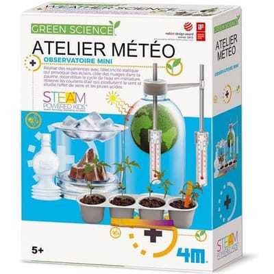4M Wetenschap En Spel - Bouw Je Eigen Weerstation - Meteologie - KidzLabs - Green Science - 5 Jaar