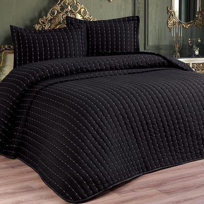 JHUBERS- Beddensprei XXL 250 x 260 cm - Microvezel - Gewatteerd - Kussenslopen 60 x 80 cm - Decoratief - Machinewasbaar tot 30 graden - Dekbedovertrek