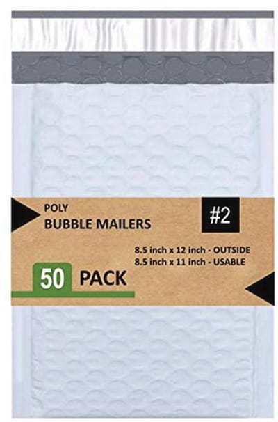 Poly Bubble Mailers 8.5x12 Inches - Gewatteerde Enveloppen voor Veilig Verzenden - 50 Stuks