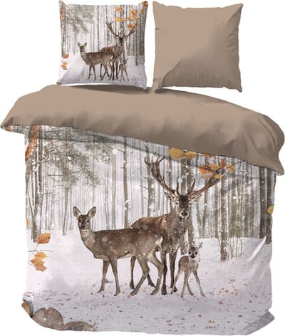 iSleep Dekbedovertrek Dennis - Eenpersoons - 140x200/220 cm - Wit