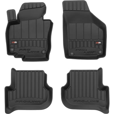Frogum Skoda Yeti 2009-2017 - Automatten Set (4-delig) - TPE Rubber - 6 cm Hoge Rand - Geurloos