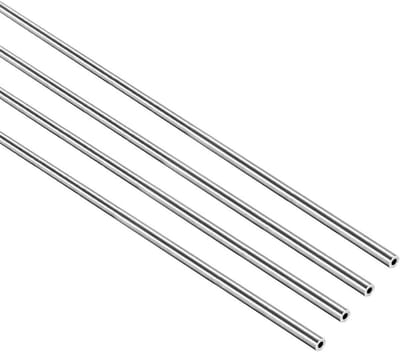 Roestvrijstalen Buis - Metalen Pijp - Hobby Ambachten - Naadloos Proces - 4x1x250mm - Zilver