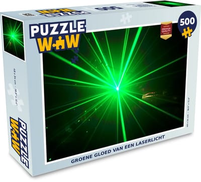 Puzzel Groene gloed van een laserlicht - Legpuzzel - Puzzel 500 stukjes