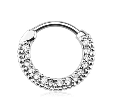 Piercing ronde top wit 1.2x10 - zilver - LMPiercings