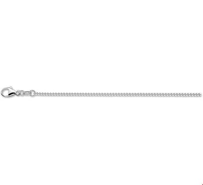 Zilver Gerhodineerde Collier gourmet 1 1306147 42 cm