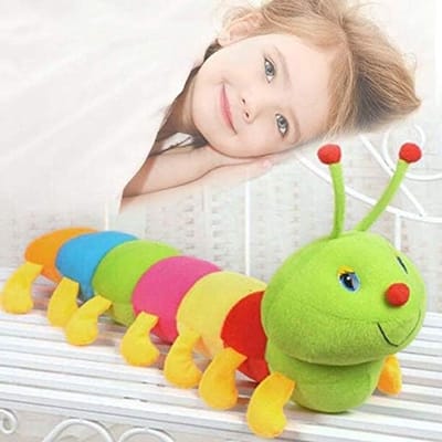 Schattig en Kleurrijk Rups Pluche Kussen Speelgoed - Zacht, Veilig en Comfortabel voor Kinderen en Volwassenen, Perfecte Woondecoratie