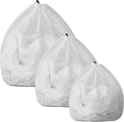 Waszakkenset 3 stuks (30x40 cm) - Herbruikbare en duurzame polyester zakken - met trekkoord - beschermen shirts, sokken en ondergoed in de wasmachine