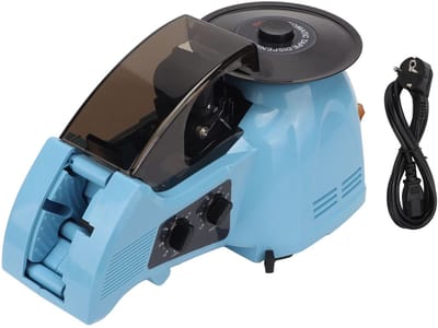 Automatische elektrische tape-dispenser met snijmes van tungsten staal, geschikt voor 10-60mm tape en 5-25mm breedte, antistatisch ABS materiaal voor kantoor en industrie.