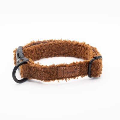 Teddy halsband bruin - Maat XXS - halsband hond - honden halsband - halsband - halsbanden, riemen & tuigen - halsband puppy - halsbanden - hond - hondenhalsband kleine hond - Trimmi