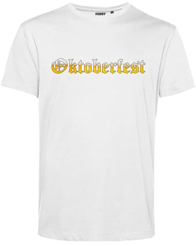 T-shirt Oktoberfest bier | Oktoberfest dames heren | Lederhosen man | Foute party | Wit | maat XS