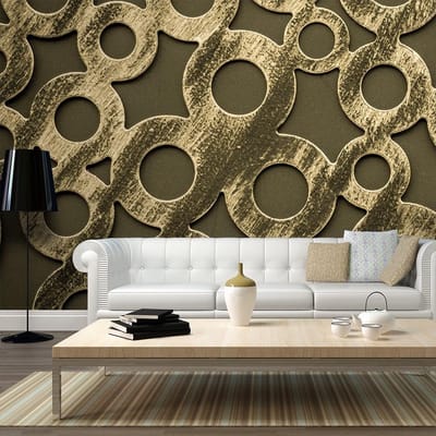 Fotobehang – Behangpapier - Fotobehang XXL - Ringen gemaakt van oude brons 550x270 - Artgeist