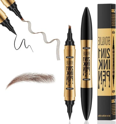 3D Wenkbrauwpen - Waterdicht en Veegvast, Microblading Effect voor een Natuurlijke Look (Lichtbruin)