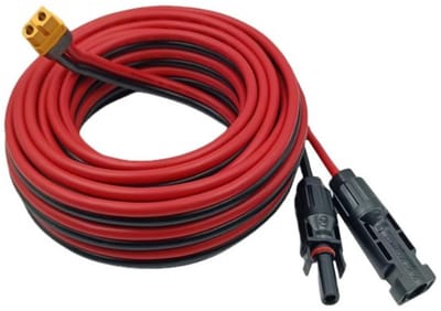 TLVX Zonnepaneel Kabel MC4 naar XT60 / 10M / Solarkabel 12AWG / Extern Zonnepaneel aansluiten / Solar Cable Connector / Zonnepaneel Adapter / Verlengkabel / Geschikt voor Ecoflow Delta Powerstation Batterij / 10 Meter