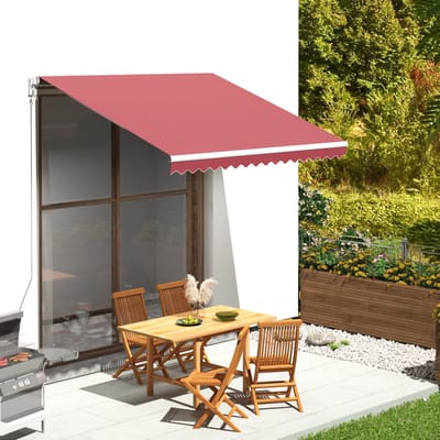 vidaXL - Vervangingsdoek - voor - luifel - 300x250 - cm - polyester - bordeauxrood