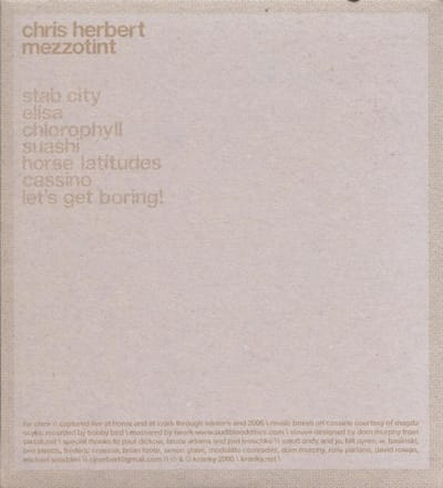 Chris Herbert - Mezzotint (CD)