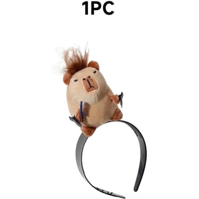 Hoofdband Cartoon Grappige Capybara Haarband Zomer Vrouwen Schattige Gezichtsreiniger Hoofdband Grappige Pluche Haarband Haaraccessoires brown