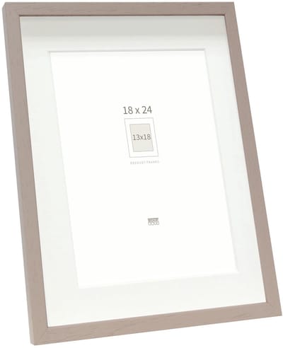 Deknudt Frames Fotolijst - taupe met passe-partout - 13x18 / 18x24 cm