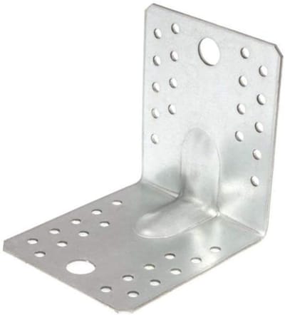 Hoekverbinder Bouwhoek - Houtverbinder Bevestiging - Houten Constructies - CE-goedkeuring - 50x50x35 mm - Zilver