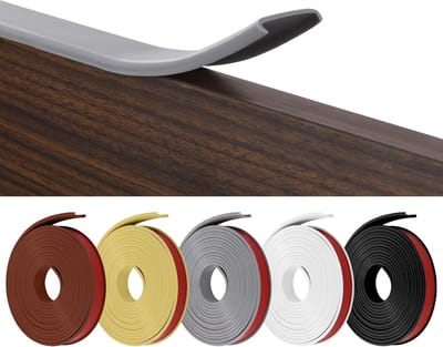 U-vormige randafwerking, baby flexibele TPE tafelhoekbeschermer, baby tafelhoekbeschermer met lijm, geschikt voor tafel- en meubelhoeken,Grijs,20mm*3m