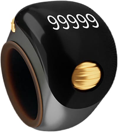 Elektronische Vingerteller - Teller Ring - Tellen van Goederen - Oplaadbaar Ontwerp - 75 mAh Batterij - Zwart
