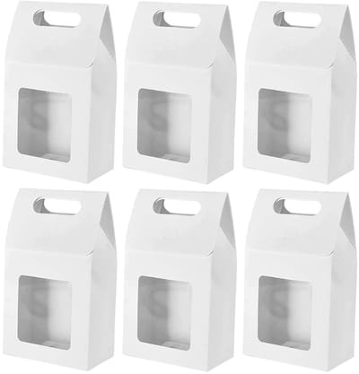 Dailygoods - 25 Stuks Papieren Cadeauzakjes met Venster - Voor Snoep en Snacks
