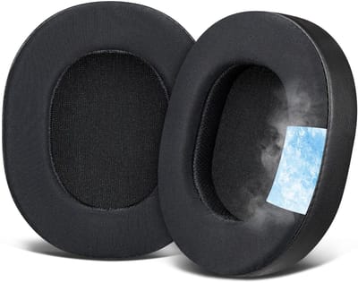 Dailygoods - SOULWIT Verkoelende Gel Oorkussens Vervanging voor Audio Technica ATH M70X Hoofdtelefoon, Earpads Cushions met Hoge Densiteit Schuim, Dikte Toegevoegd - Zwart