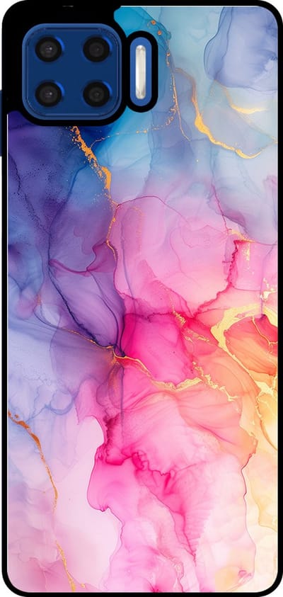 Smartphonica Telefoonhoesje Geschikt voor Motorola Moto G5 Plus met marmer opdruk - TPU backcover case marble design - Regenboog geschikt voor Motorola Moto G5 Plus