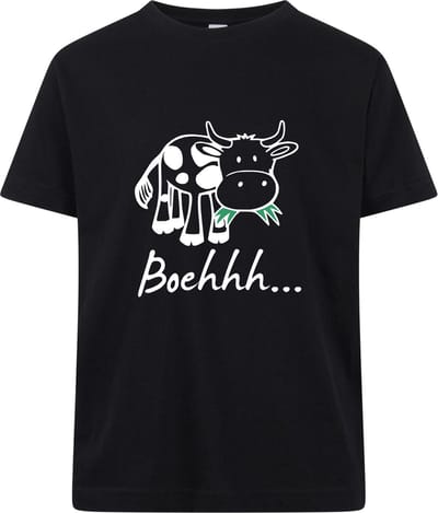 Boehhh? - T-shirt - Korte mouw - Zwart - Maat 68