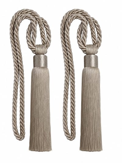 Gordijnkwasten / Gordijnembrasses V.Créations Beige/Taupe – 68 x 19 cm – Set van 2 – Decoratieve Gordijnhouders met Koord
