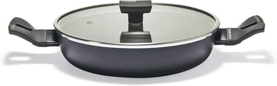 Aluminium Stoofpan Zwart 24 cm - Perfect voor Koken en Braden