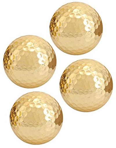 Gouden Dubbellaags Golfballen voor Training en Lange Afstandsoefeningen - 4-delig
