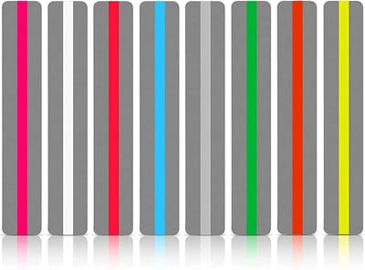 Set van 8 Dyslexie Overlay Rulers voor Verbeterd Lezen, Visuele Hulpmiddelen en Kleurcodering voor Kinderen en Onderwijsassistenten