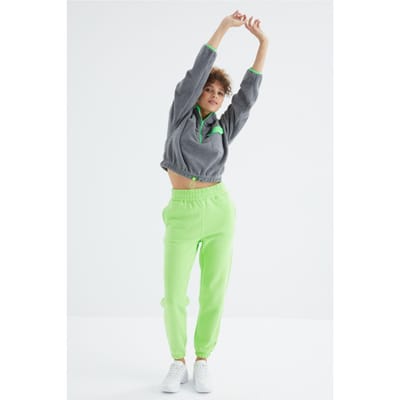 Dames Hoge Taille Fleece Joggingbroek