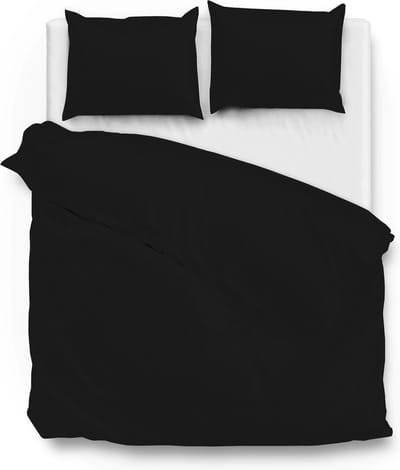 Zohome Satinado Dekbedovertrek - Lits-jumeaux - Katoensatijn - 240x200-220cm - Zwart