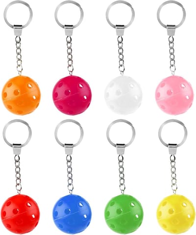 8-Pack Pickleball Sleutelhangers - Mini Sport Decoratie voor Tassen en Sleutels