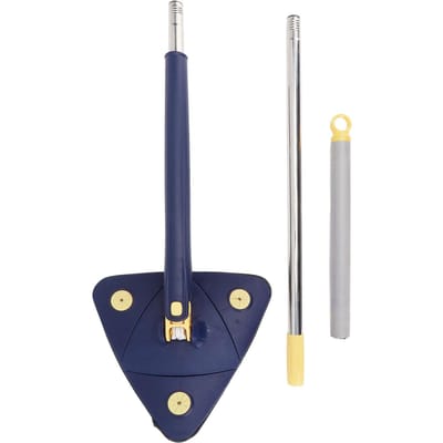 Verstelbare Draaibare Driehoekige Mop Multifunctionele Muurreinigingsmop met Lange Steel Handwassen gray