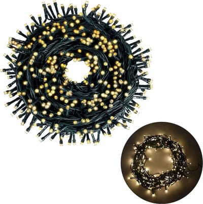 Cheqo® Warm Witte Kerstverlichting - Kerstboomverlichting - Led Verlichting 18 Meter - Binnen en Buiten Gebruik - 240 LED Kerstlampjes - Feestelijke Sfeercreatie