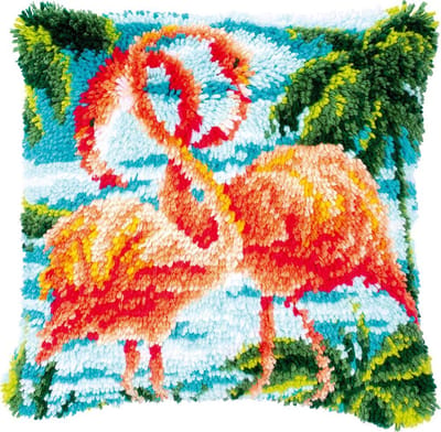 Vervaco - Knoopkussen kit - Flamingo's - PN-0186006 - Borduren - Borduurpakket - Borduurpakket volwassenen - Borduurpakket kind