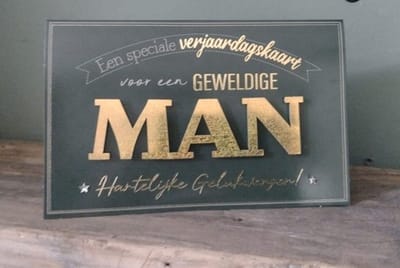 Wenskaart - luxe wenskaart - Een speciale verjaardagskaart - Voor een Geweldige man - Hartelijke - gelukwensen ! - jarig - felicitatie -