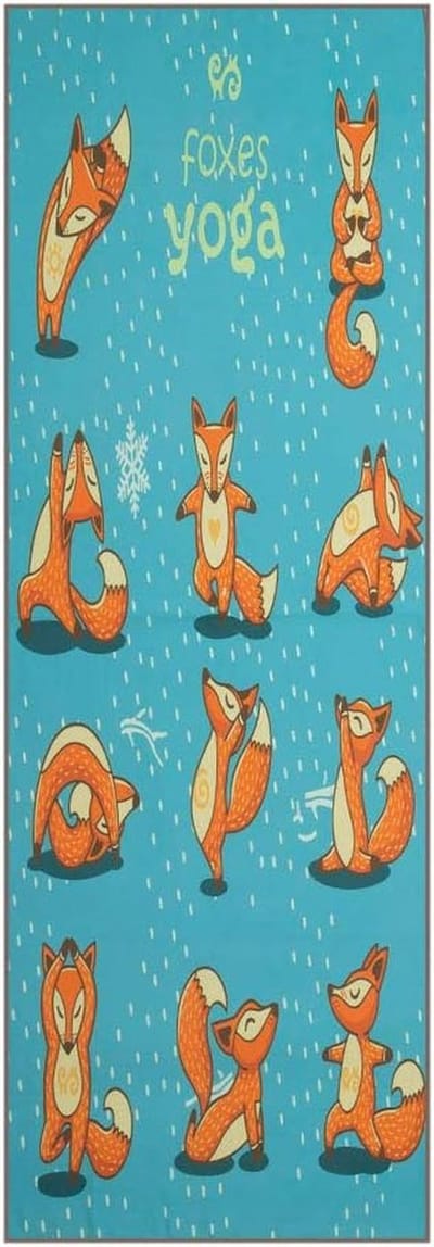 Antislip Yogamat 183 cm Opvouwbaar - Sneldrogend & Wasmachinebestendig - Met Print