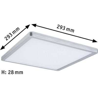 LED-paneel Atria Shine Backlight hoekig 293x293 mm 16W 1600lm 4000K Chroom mat