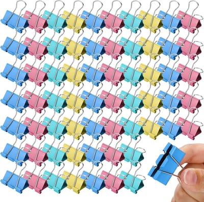 Bindmiddel Clips - Papierklemmen - Papier Organiseren - Veelzijdige Toepassingen - 1.25 Inch - Diverse Kleuren