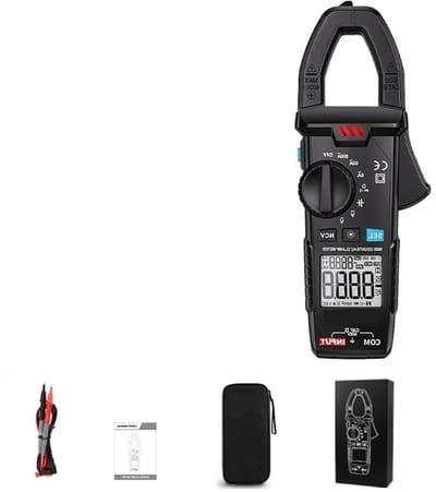 Digitale Stroomtang - Ampèremeter Tester - Elektronica Reparatie - Contactloze Meting - 1000A AC DC - Zwart