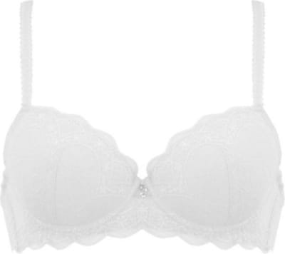 Naturana beugel BH met lichte padding en kant maat 80E wit