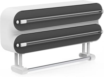 Magnetische 3-in-1 Keukenrolhouder met Foliesnijder - Voor Keukenpapier, Aluminiumfolie en Vershoudfolie - Met Ophangsysteem