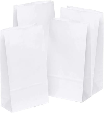 50 Stuks Witte Papieren Tassen 16 x 30 x 10 cm voor Cadeaus, Feestjes en Ambachten