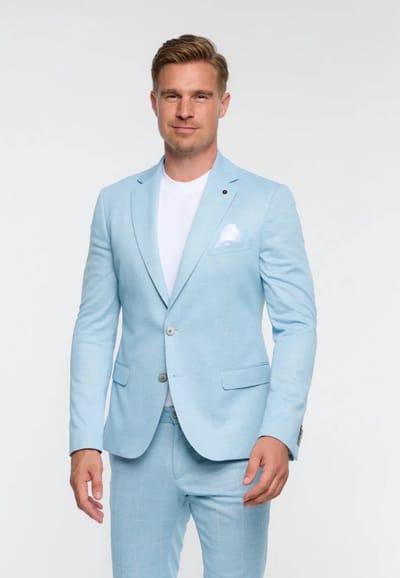 Zuitable - Colbert Lichtblauw Zuitable Jersey Sakko Dinick Colbert Lichtblauw 241668 Dinick