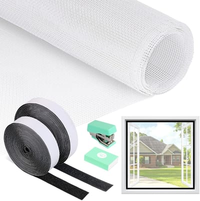 Dailygoods- Vliegengaas 120 x 250 cm - Zelfklevend - Glasvezel - Fijnmazig - Kattenveilig - Duurzaam en milieuvriendelijk - Raamhor
