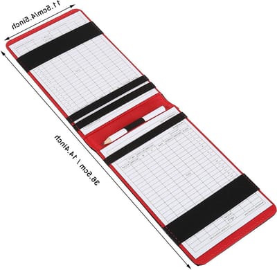 Houten Scorekaart Houder voor Golf, Ideaal voor Toernooien en Clubgebruik, Inclusief Potlood en Accessoires