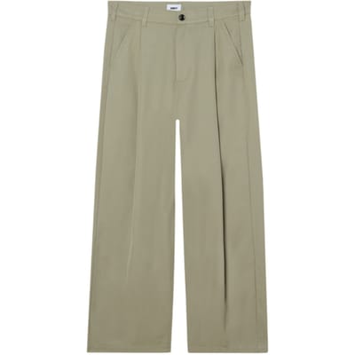 Obey Otis geplooide broek sartorial been breed - gedroogde salie